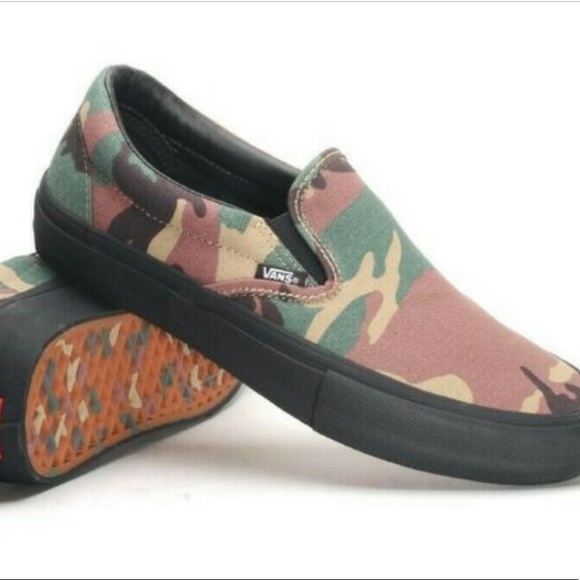 vans slip on pro camo